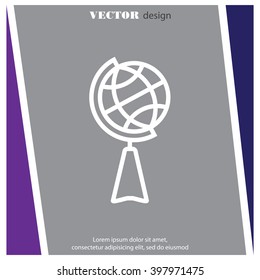 Web line icon. Globe