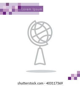 Web line icon. Globe