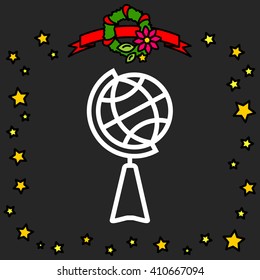 Web line icon. Globe
