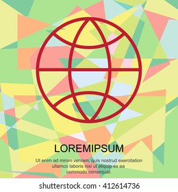 Web line icon. Globe