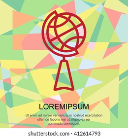 Web line icon. Globe