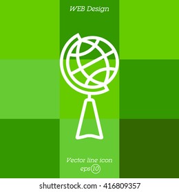 Web line icon. Globe