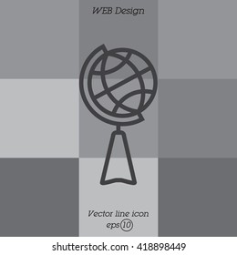 Web line icon. Globe