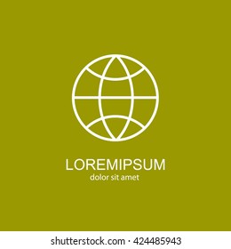 Web line icon. Globe