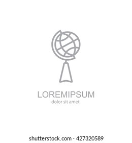Web line icon. Globe