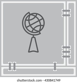 Web line icon. Globe