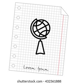 Web line icon. Globe