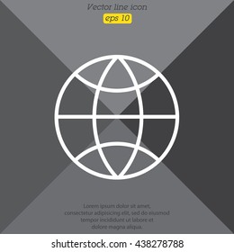Web line icon. Globe