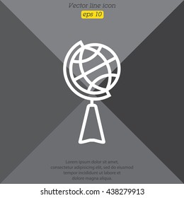Web line icon. Globe