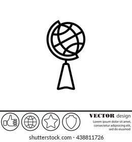 Web line icon. Globe