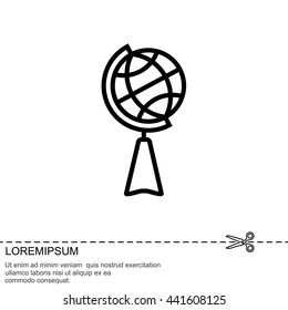 Web line icon. Globe