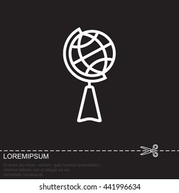 Web line icon. Globe