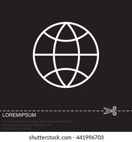 Web line icon. Globe