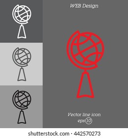 Web line icon. Globe