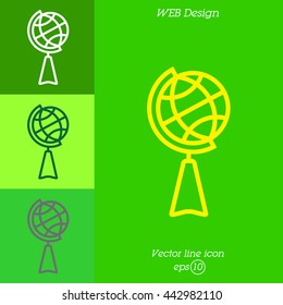 Web line icon. Globe