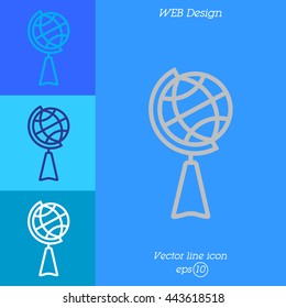 Web line icon. Globe