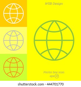 Web line icon. Globe