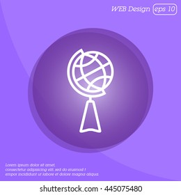 Web line icon. Globe