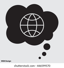 Web line icon. Globe