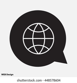 Web line icon. Globe