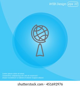 Web line icon. Globe