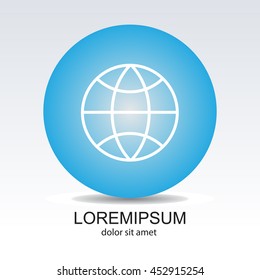 Web line icon. Globe