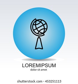 Web line icon. Globe