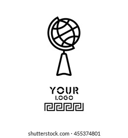 Web line icon. Globe