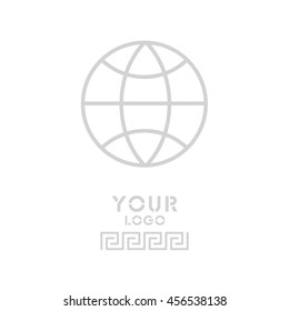 Web line icon. Globe