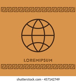 Web line icon. Globe