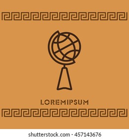 Web line icon. Globe