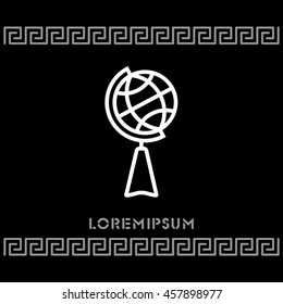 Web line icon. Globe