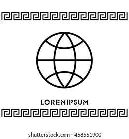 Web line icon. Globe