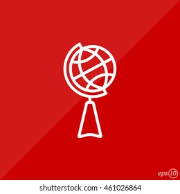 Web line icon. Globe