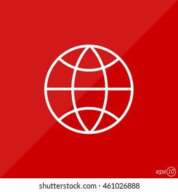 Web line icon. Globe