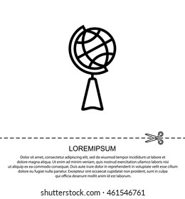 Web line icon. Globe