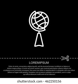 Web line icon. Globe