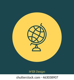 Web line icon. Globe