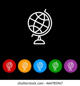 Web line icon. Globe