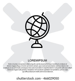 Web line icon. Globe