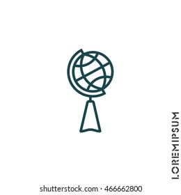 Web line icon. Globe