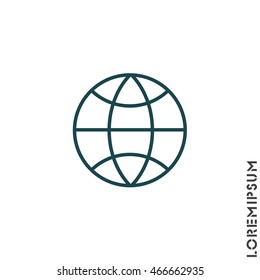 Web line icon. Globe