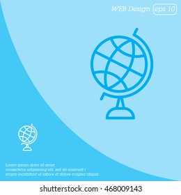 Web line icon. Globe
