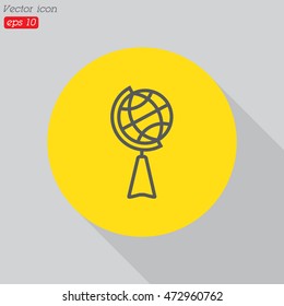Web line icon. Globe