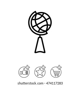 Web line icon. Globe