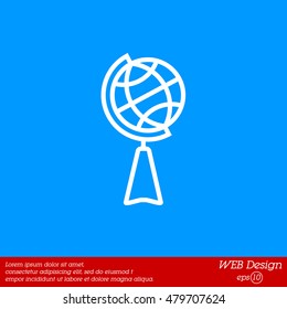 Web line icon. Globe
