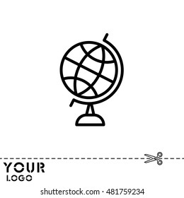 Web line icon. Globe