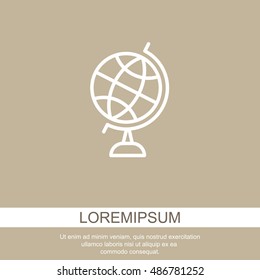 Web line icon. Globe