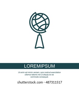 Web line icon. Globe