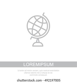 Web line icon. Globe
